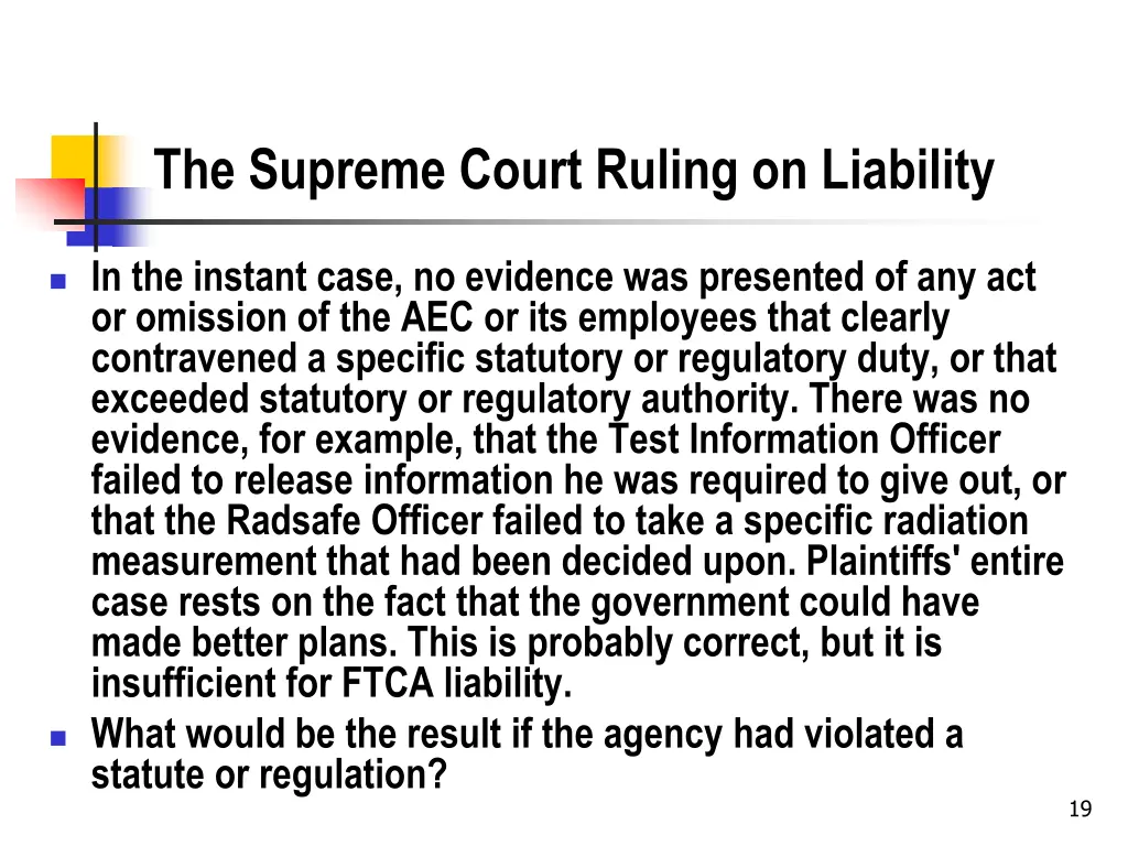 the supreme court ruling on liability