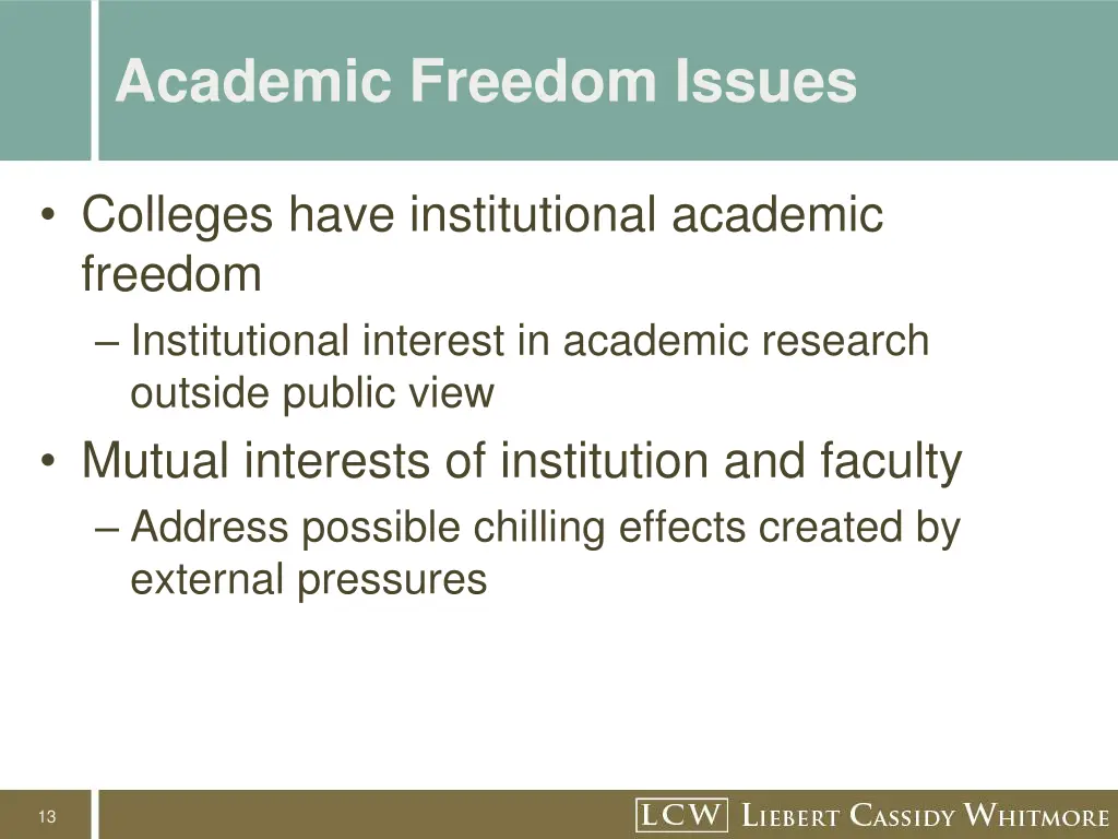 academic freedom issues 1