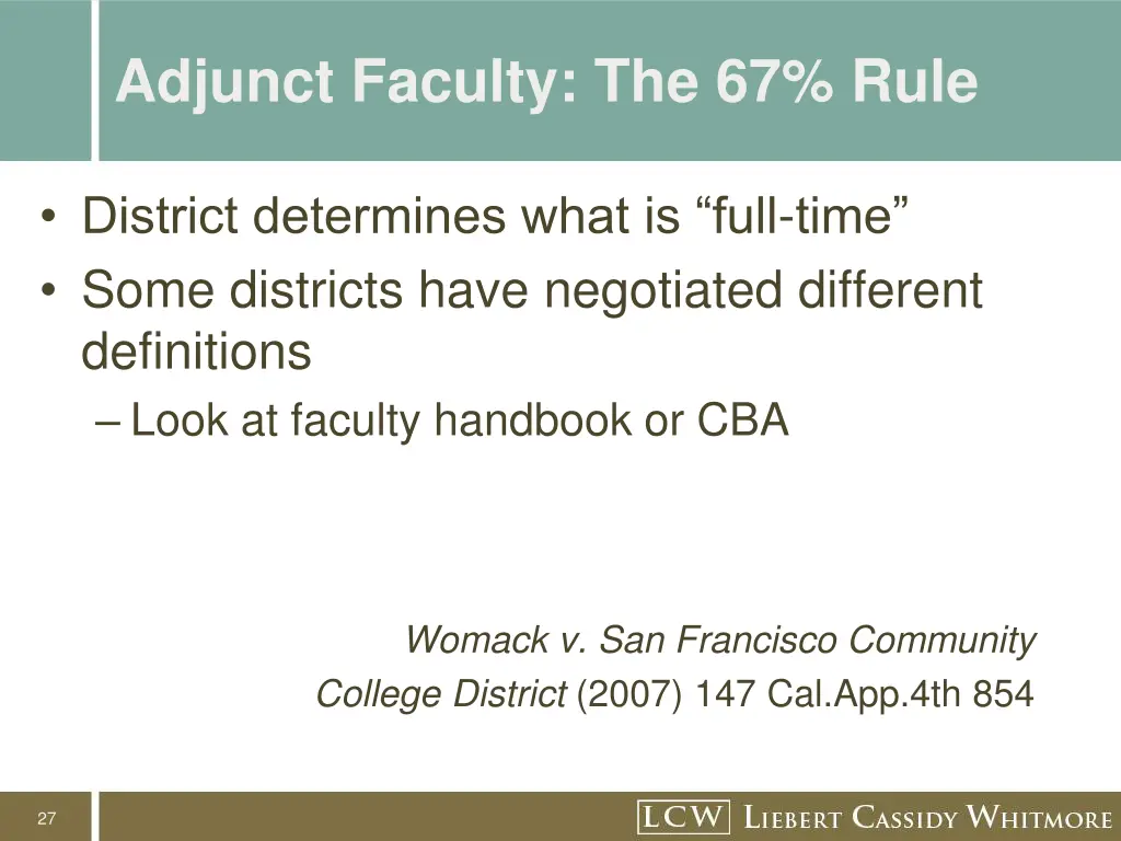 adjunct faculty the 67 rule 2