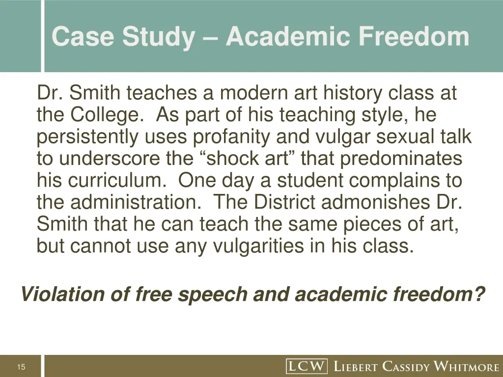 case study academic freedom 1