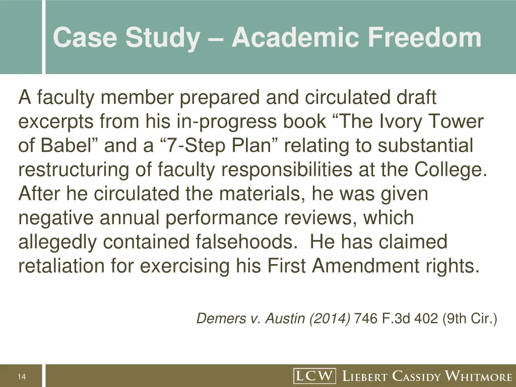 case study academic freedom