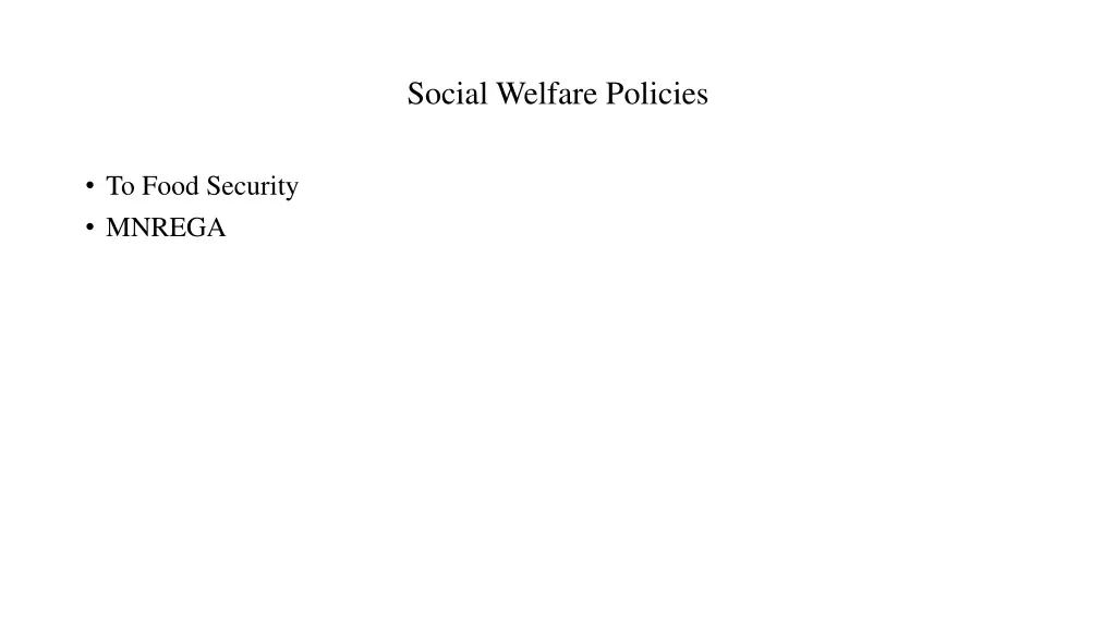 social welfare policies