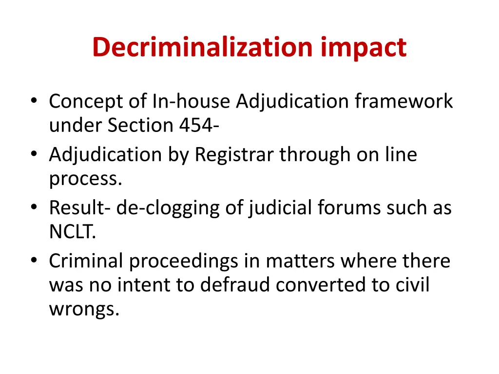 decriminalization impact