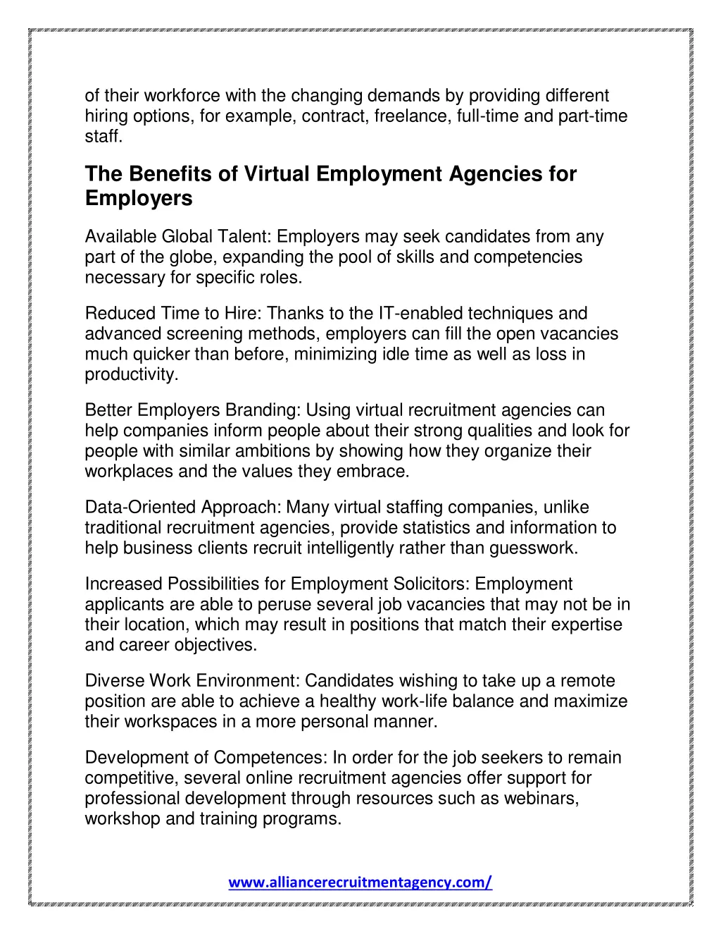 of their workforce with the changing demands