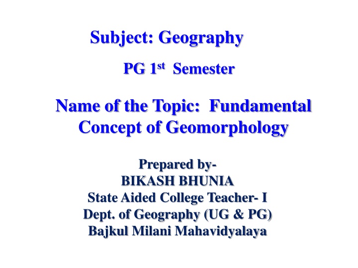 subject geography