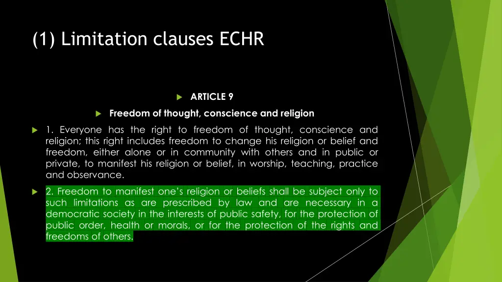 1 limitation clauses echr 1