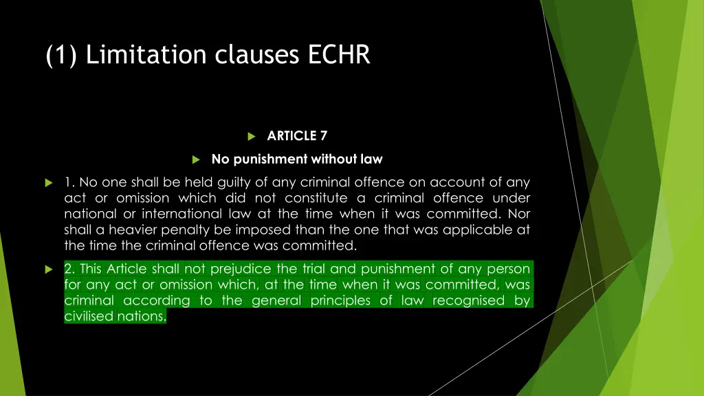 1 limitation clauses echr 11