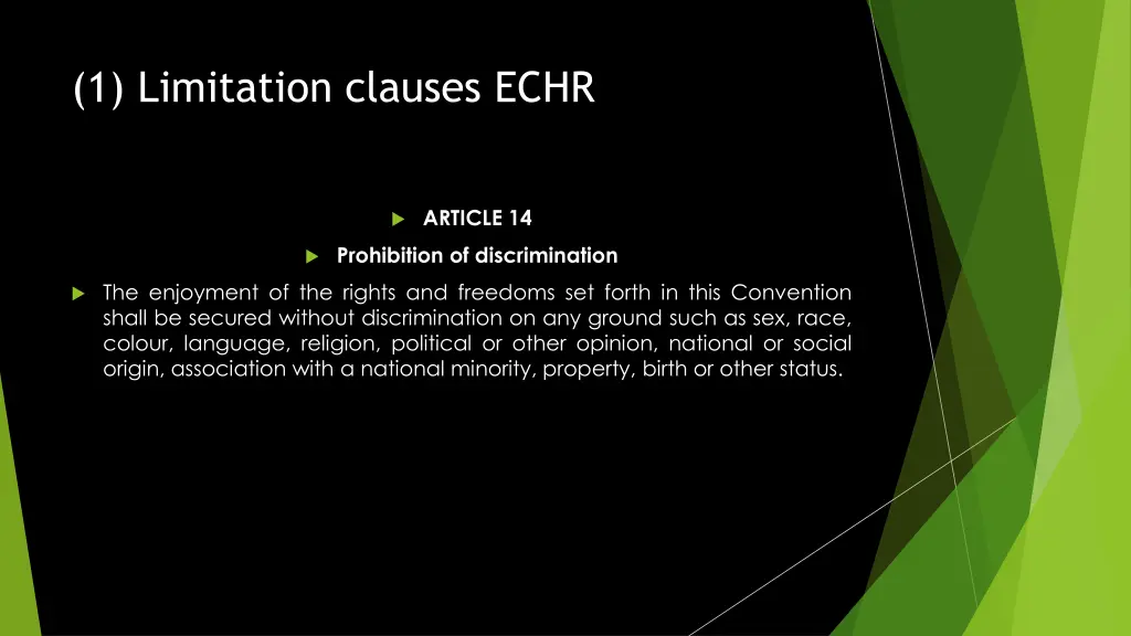 1 limitation clauses echr 13