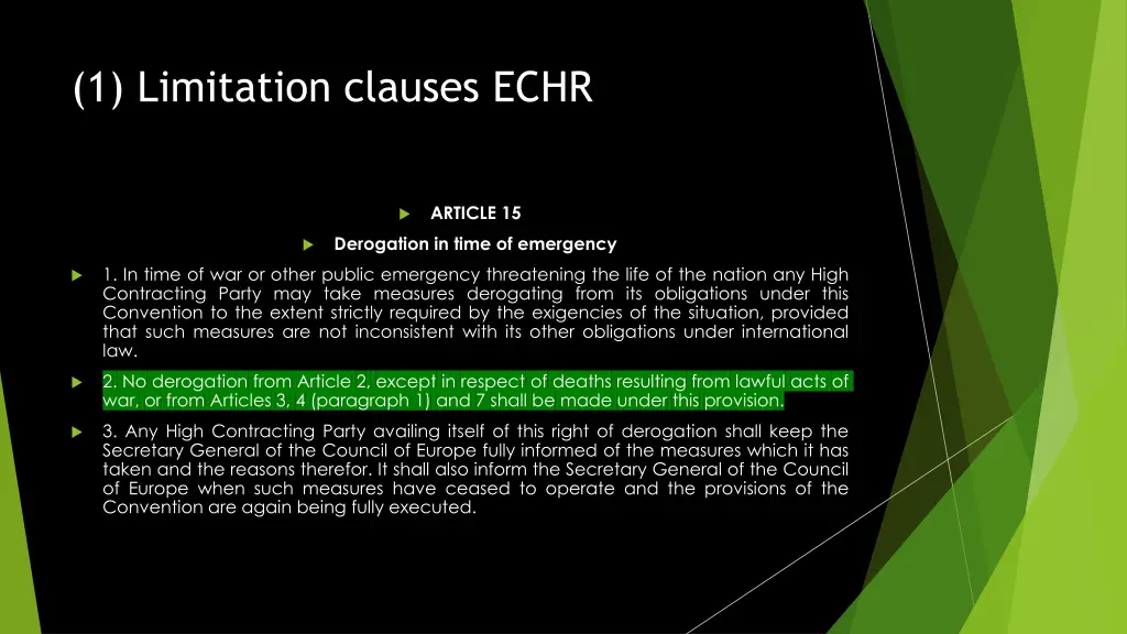 1 limitation clauses echr 16