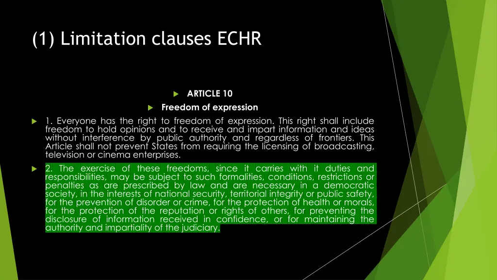 1 limitation clauses echr 2