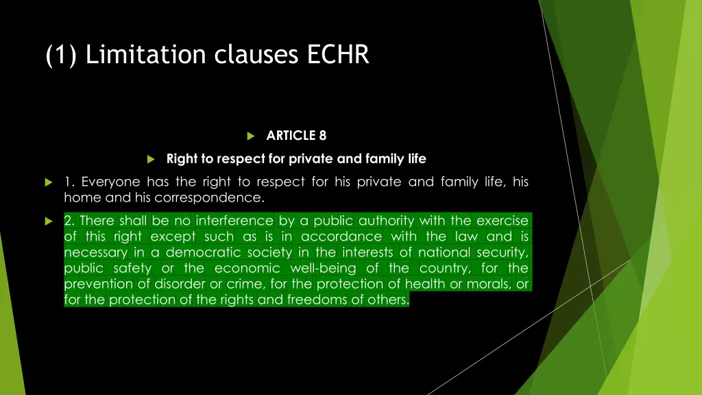 1 limitation clauses echr