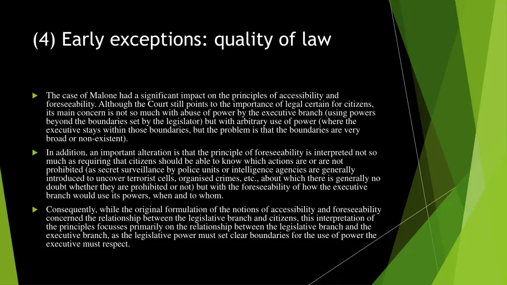 4 early exceptions quality of law 3