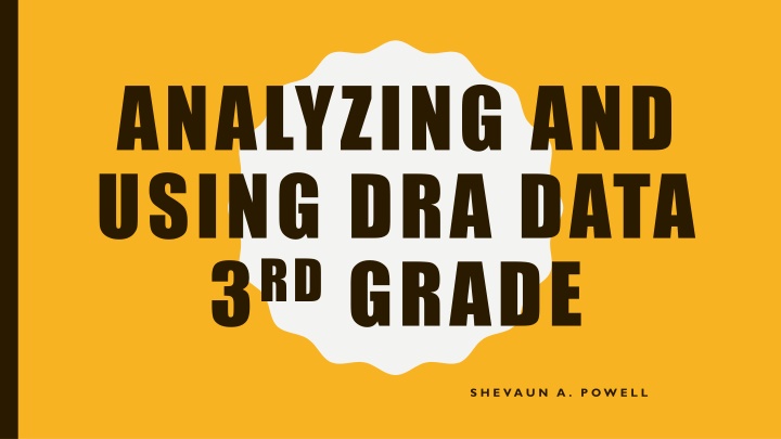 analyzing and using dra data 3 rd grade