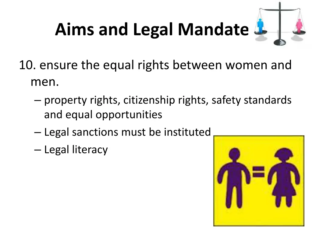 aims and legal mandates 5