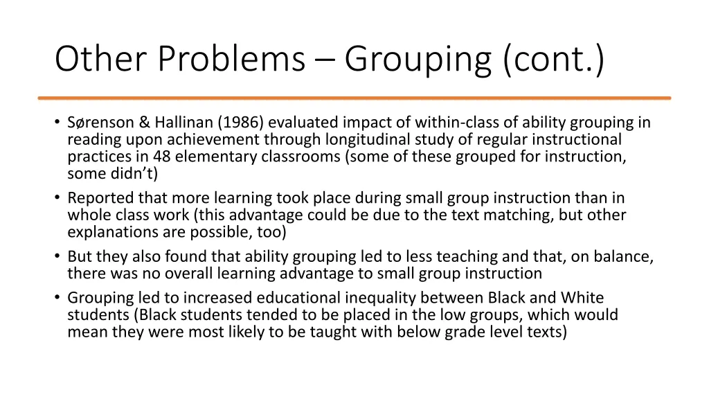 other problems grouping cont 1