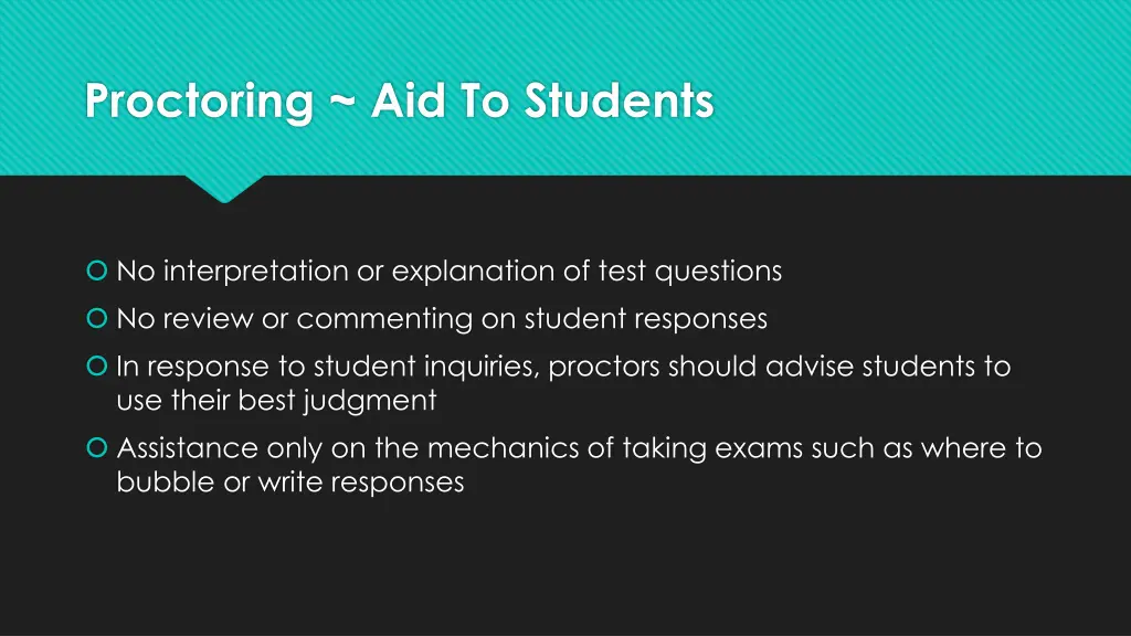 proctoring aid to students