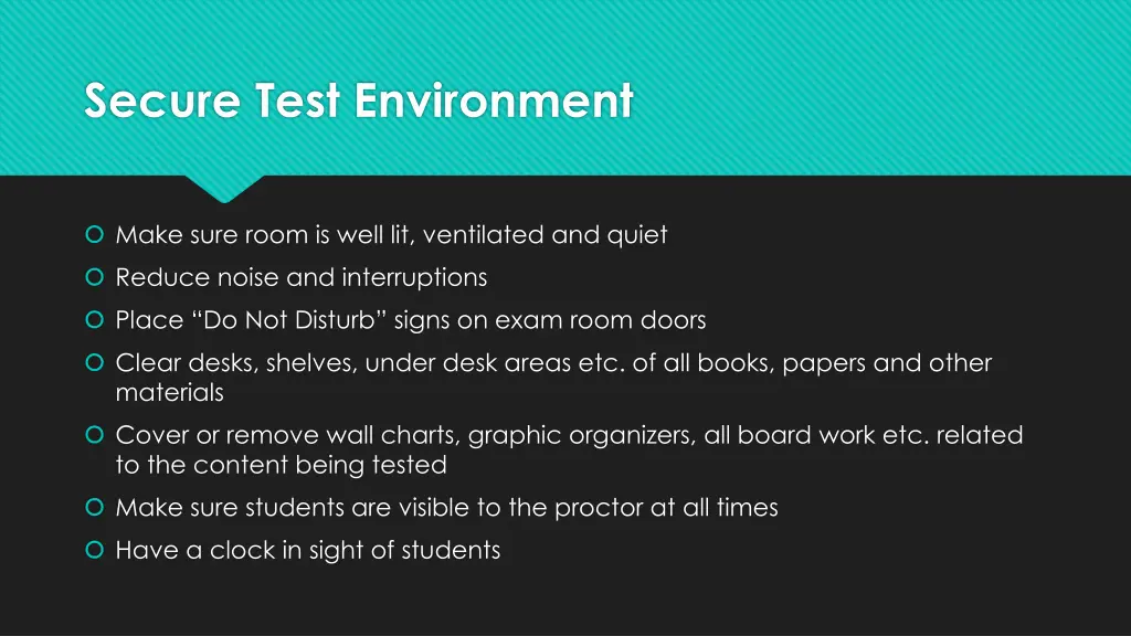 secure test environment