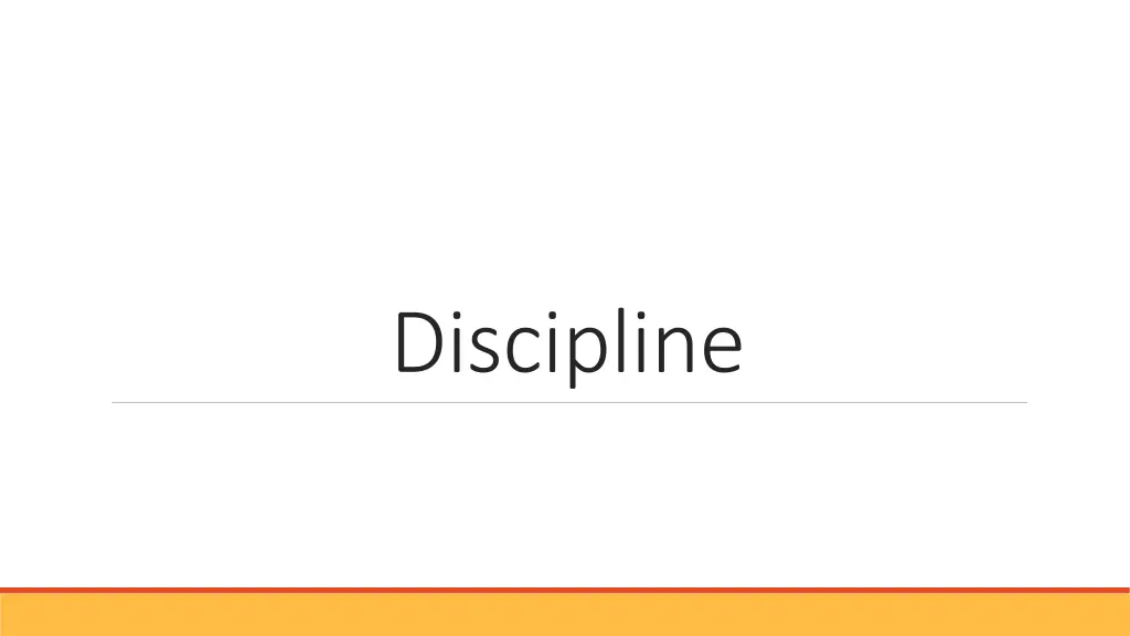 discipline