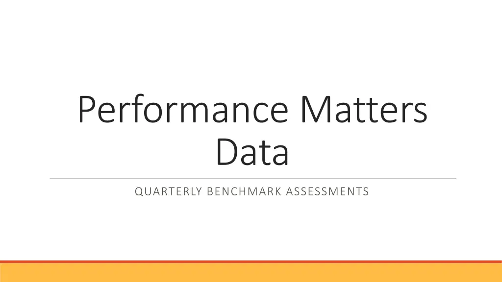 performance matters data