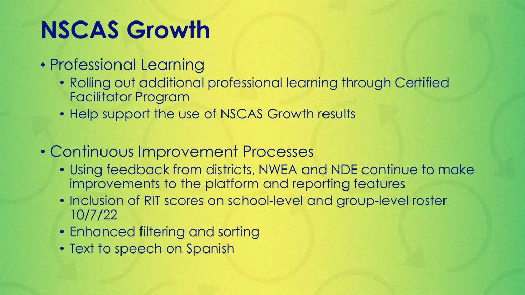 nscas growth 1