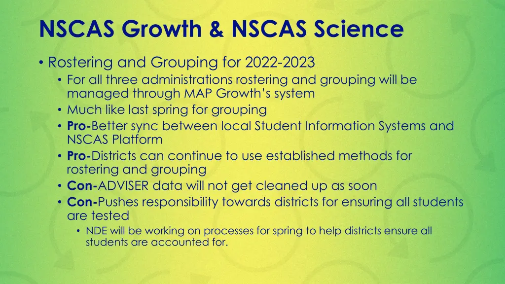 nscas growth nscas science