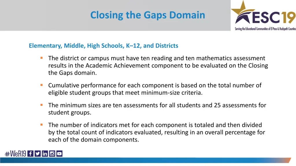 closing the gaps domain 9