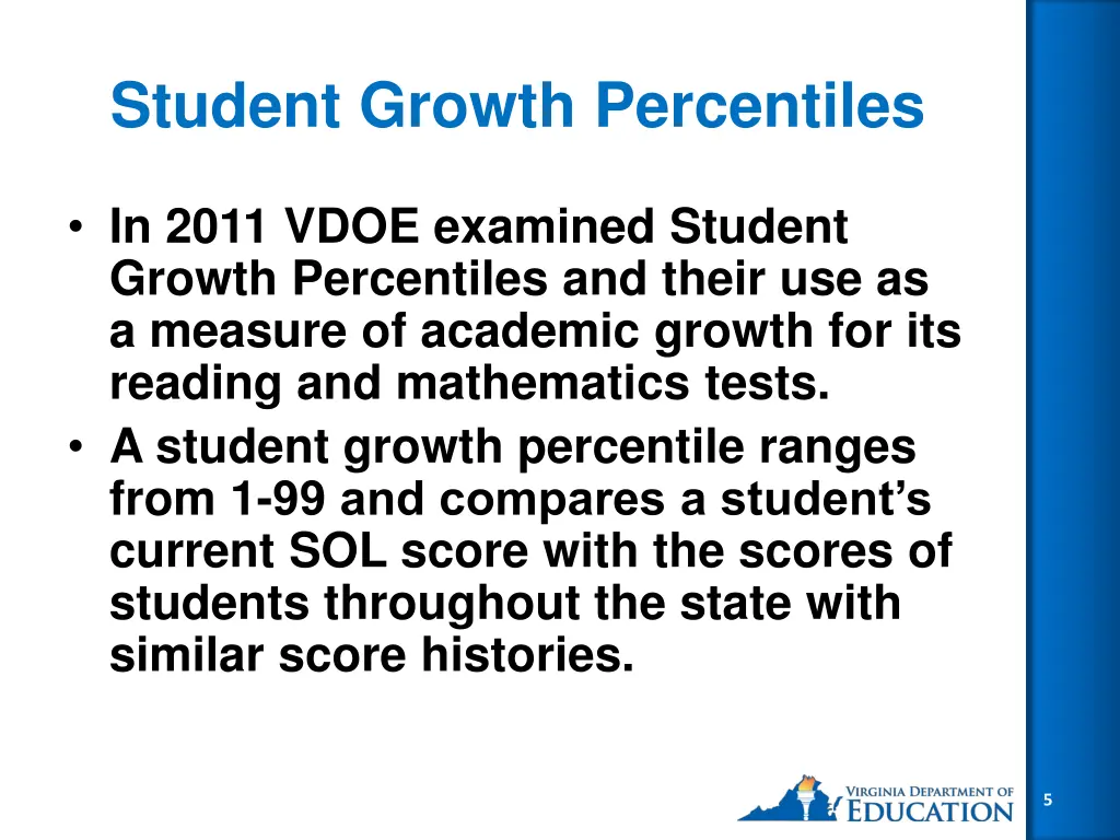 student growth percentiles