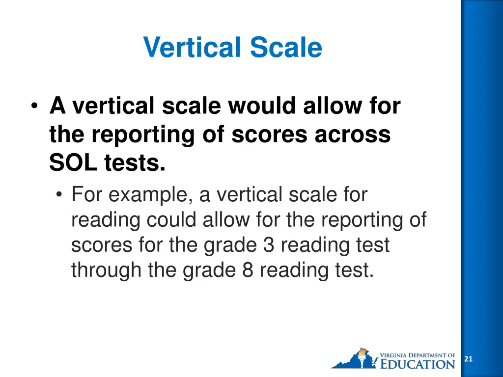 vertical scale