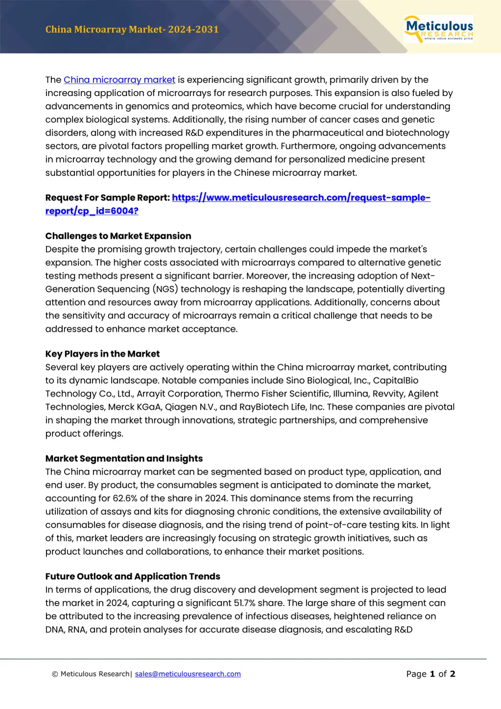 china microarray market 2024 2031