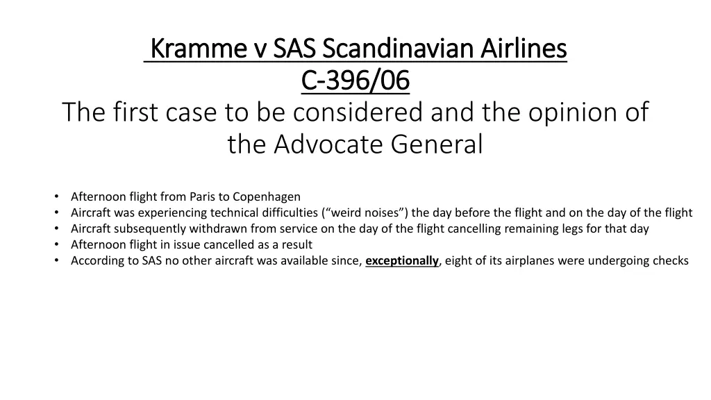 kramme v sas scandinavian airlines kramme