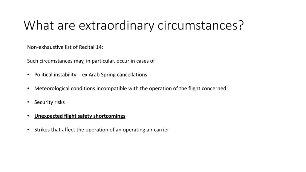 what are extraordinary circumstances