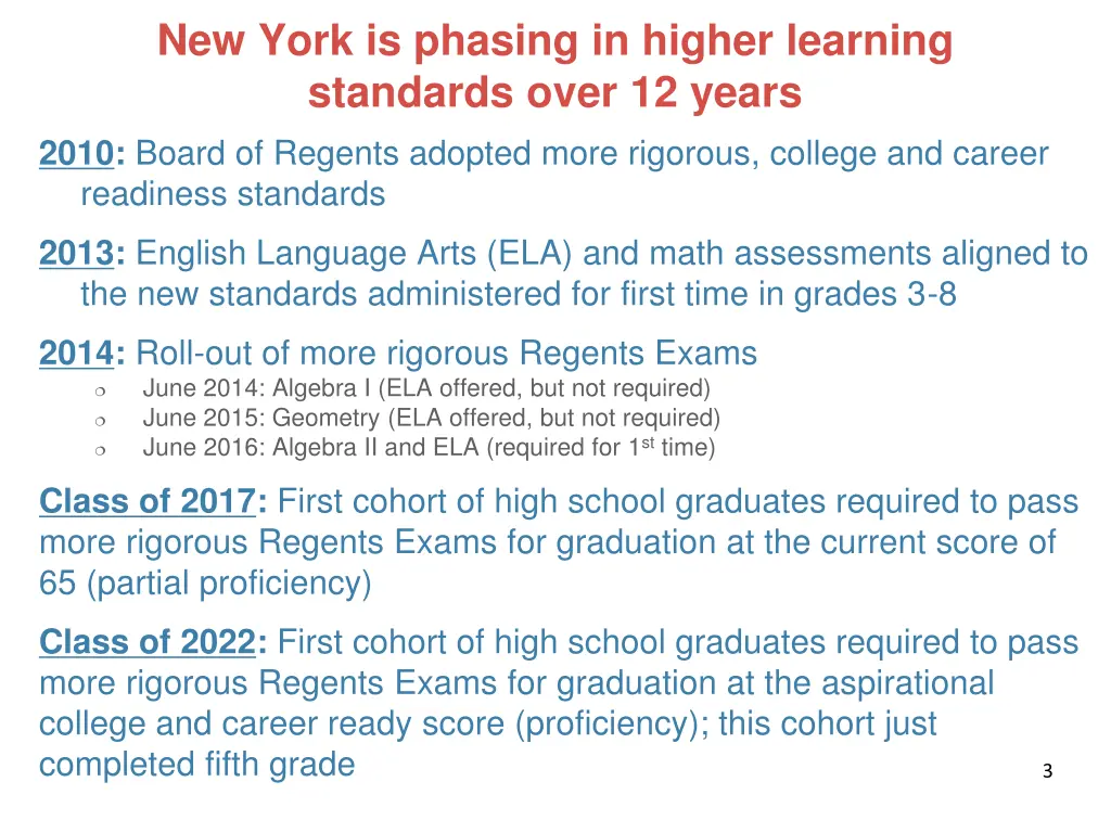 new york is phasing in higher learning standards