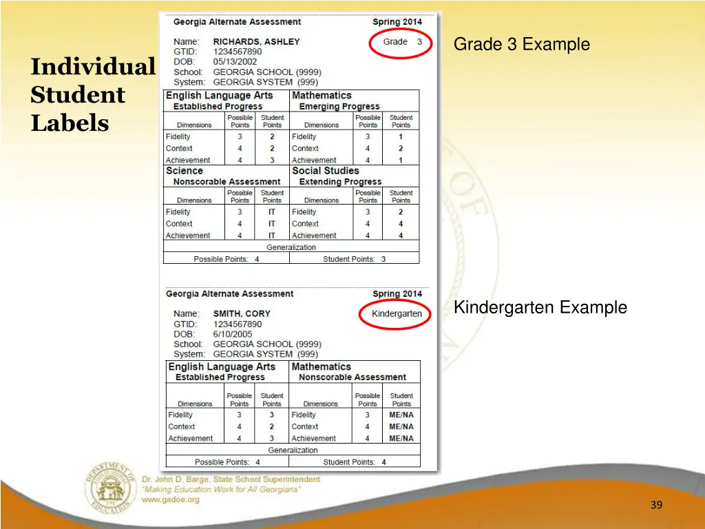 grade 3 example