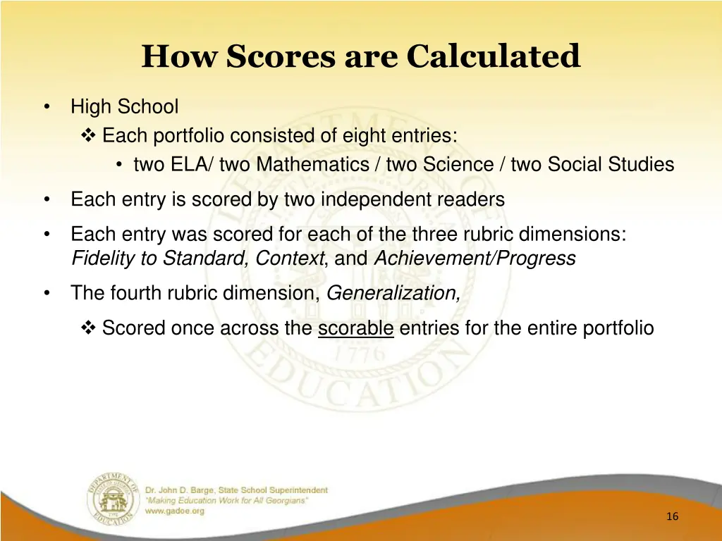 how scores are calculated 1