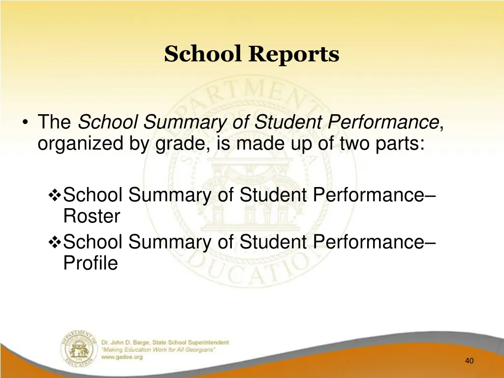 school reports