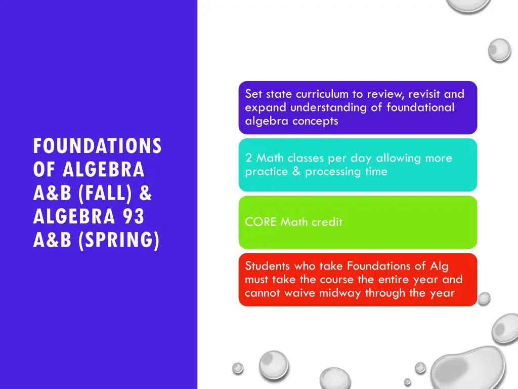 set state curriculum to review revisit and expand