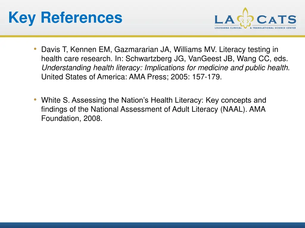 key references