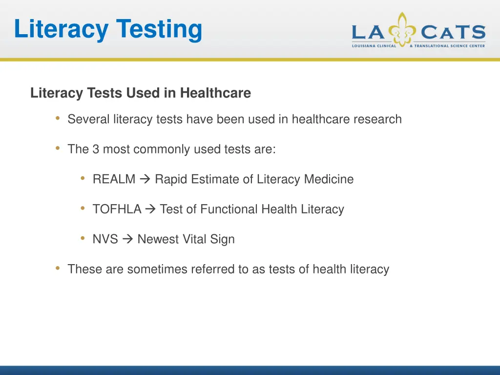 literacy testing