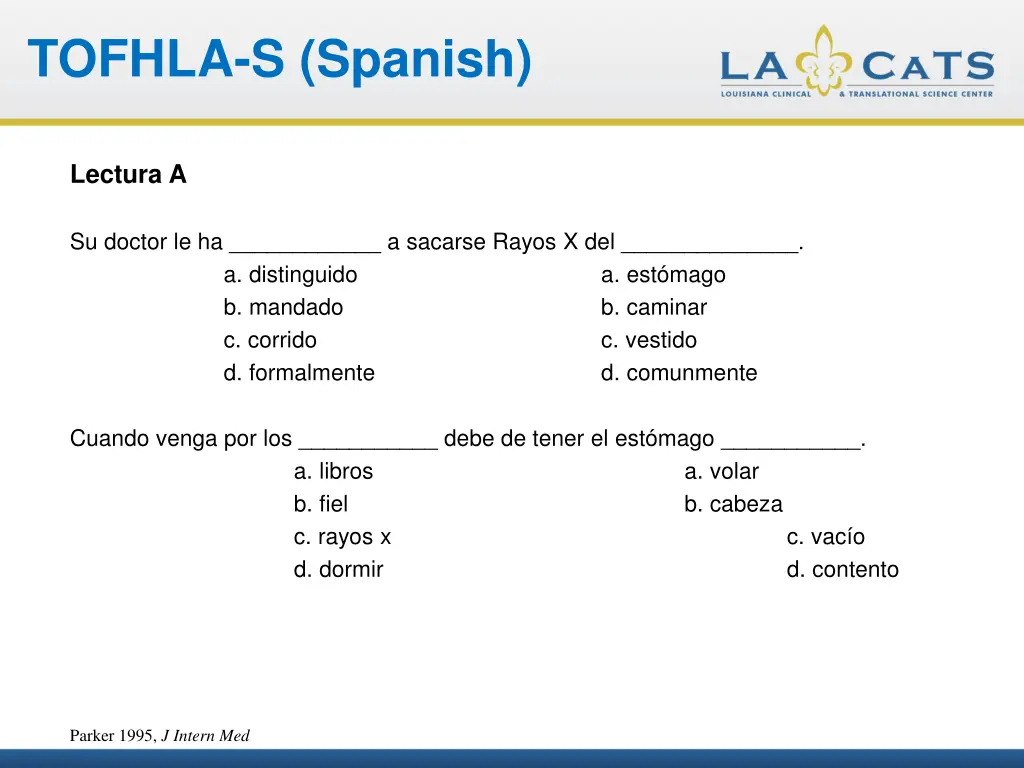 tofhla s spanish