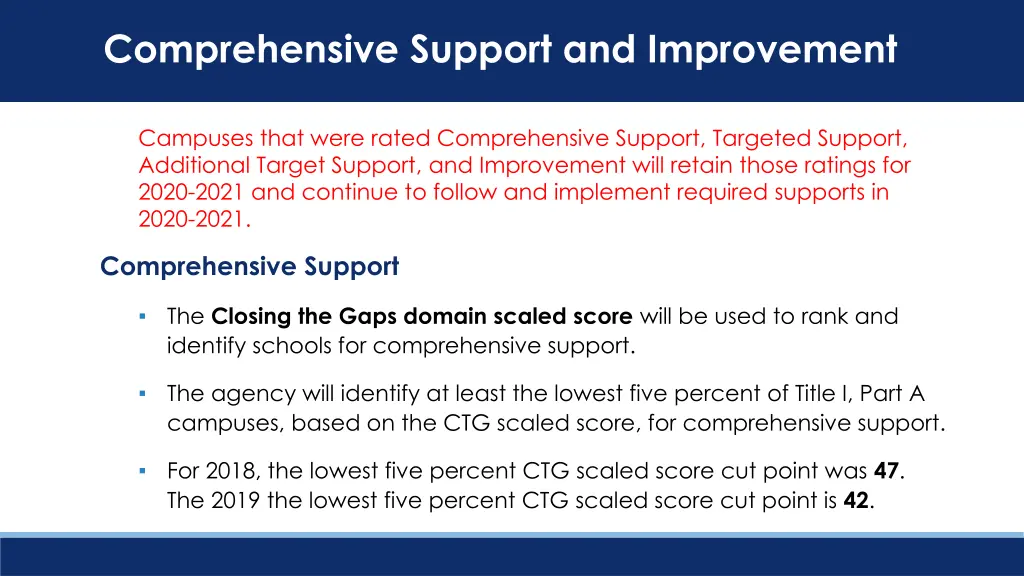 comprehensive support and improvement