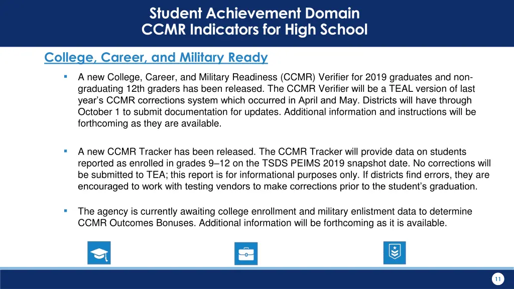 student achievement domain ccmr indicators 1