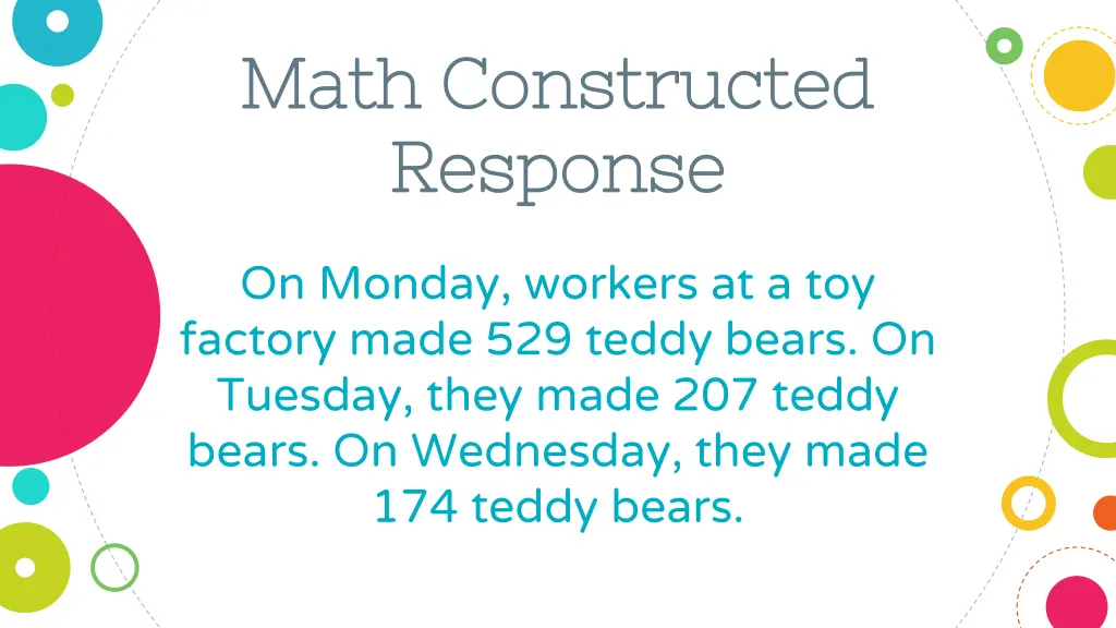 math constructed math constructed response