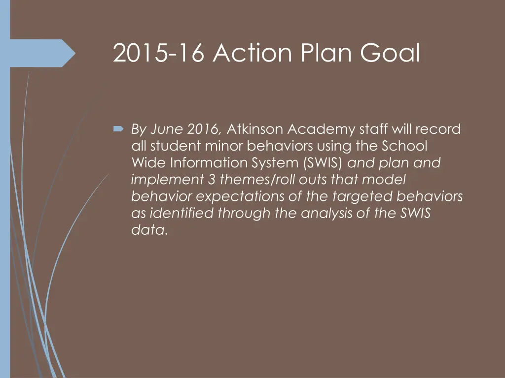 2015 16 action plan goal