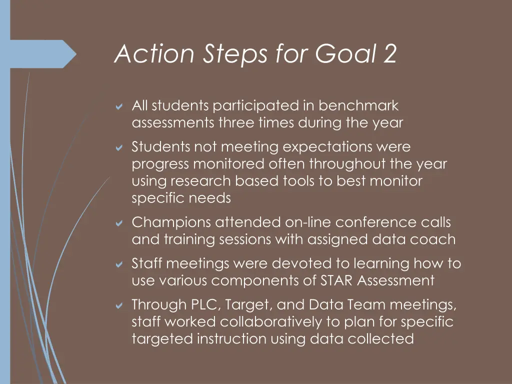 action steps for goal 2 2