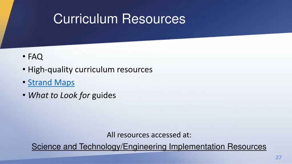 curriculum resources