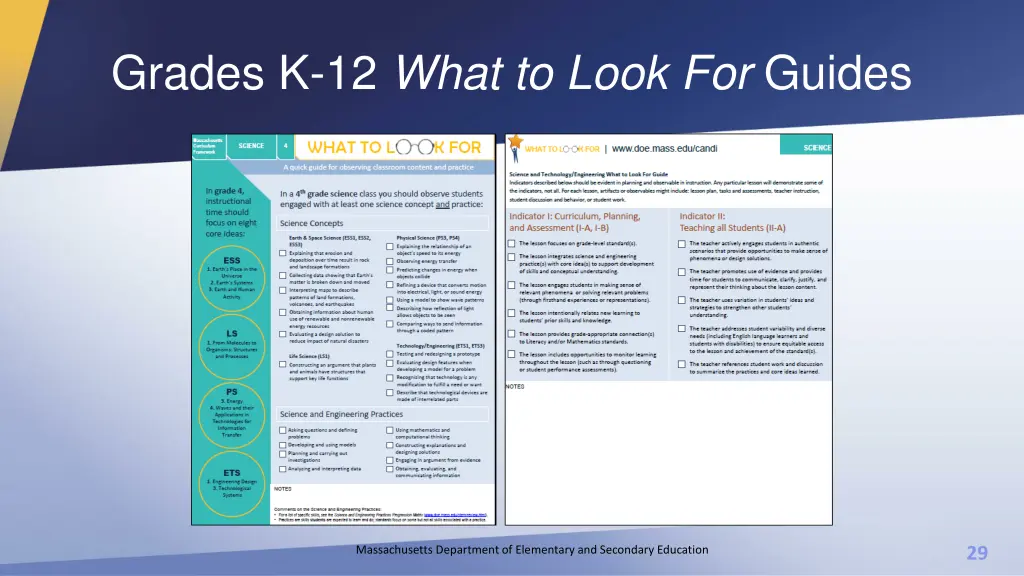 grades k 12 what to look for guides