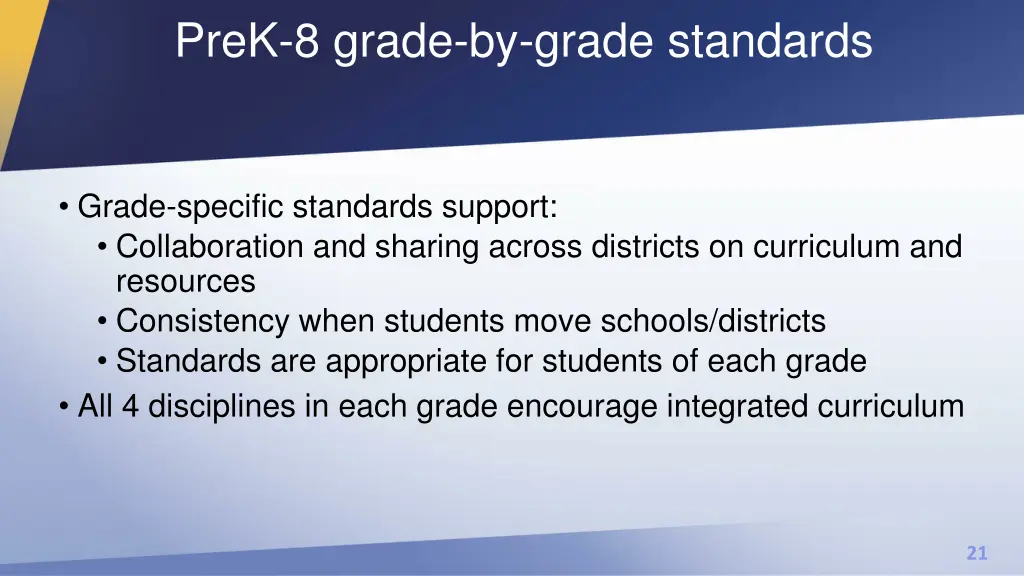 prek 8 grade by grade standards