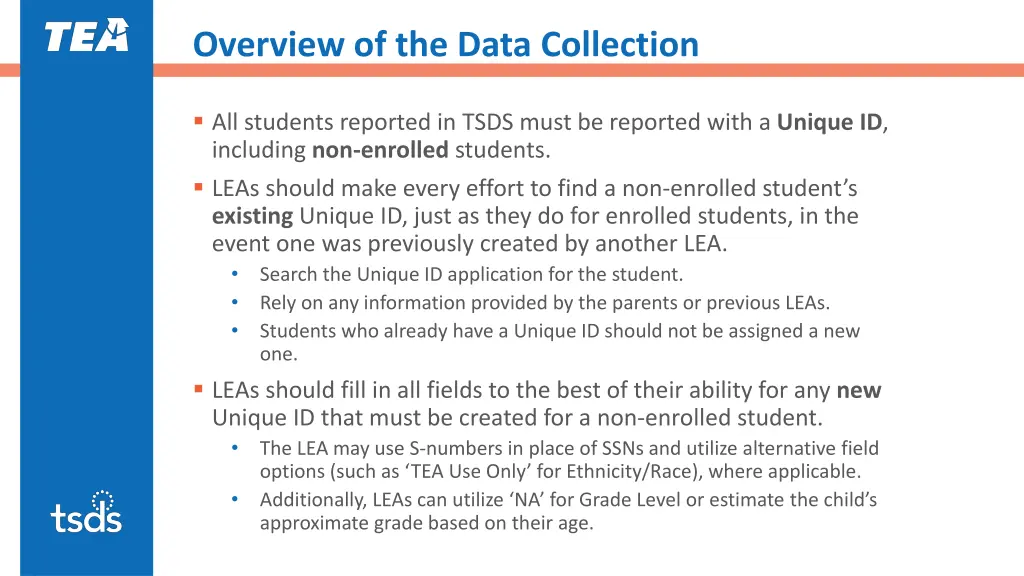 overview of the data collection 2