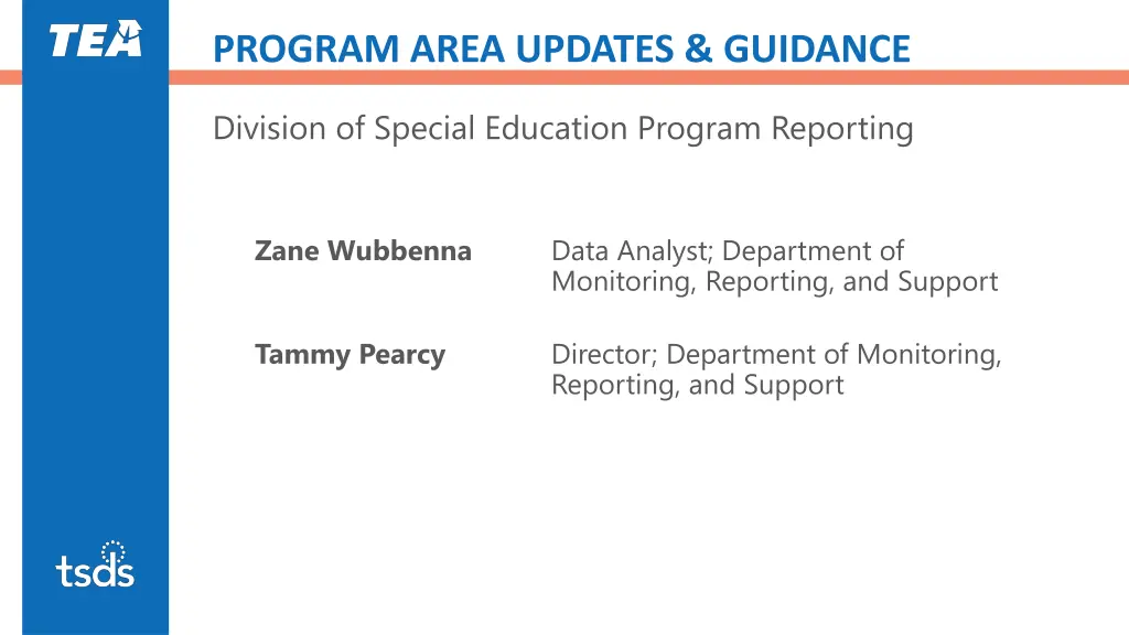 program area updates guidance