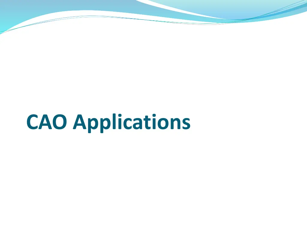 cao applications